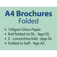 1,000 x A4 Brochures Folded