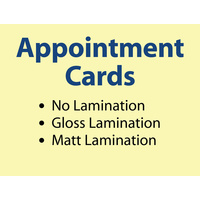 2,000 x Appointment Cards - 360gsm