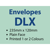 3,000 x DLX Plain 235x120 mm - 1 or 2 colours