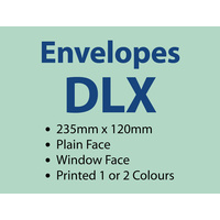 5,000 x DLX Window 235x120 mm - 1 or 2 colours