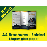 5,000 x A4 Brochures Folded - Free Freight