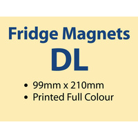 500 x DL Fridge Magnets - 97x210mm -  0.6mm