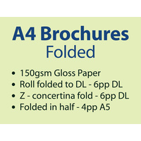 5,000 x A4 Brochures Folded