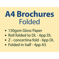 20,000 x A4 Brochures Folded