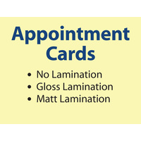 500 x Appointment Cards - 360gsm