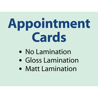1,000 x Appointment Cards - 360gsm