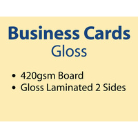 2,000 x Business Cards - 420gsm -Gloss Lamination 2 sides