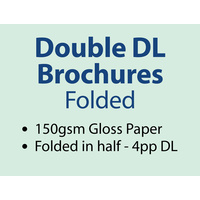 2,500 x Double DL Brochures Folded