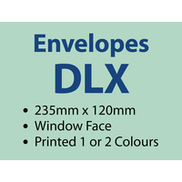 1,000 x DLX Window 235x120 mm - 1 or 2 colours