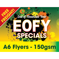 5,000 x A6 Flyers - 150gsm gloss - Free Freight