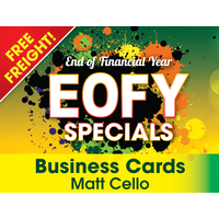 1,000 x Business Cards - 420gsm - Matt Celloglazed - Free Freight