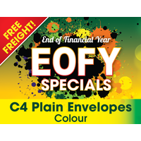 500 x C4 Plain Envelope 229x324 mm- full colour - Free Freight