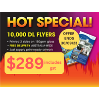 10,000 x  DL Flyers - 150gsm gloss - Free Freight :
