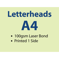 500 x A4 Letterheads - 100gsm laser