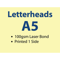 1000 x A5 Letterheads - 100gsm laser