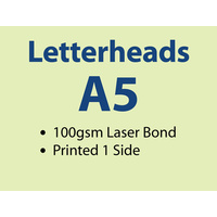 500 x A5 Letterheads - 100gsm laser