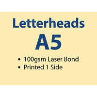 2,000 x A5 Letterheads - 100gsm laser