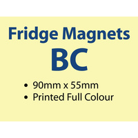 250 x BC Fridge Magnets - 90x54mm -  0.6mm