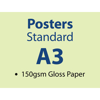 100 x A3 Standard Poster - 150gsm